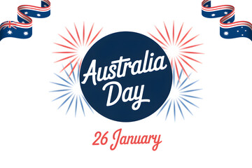 Australia day celebration with fireworks