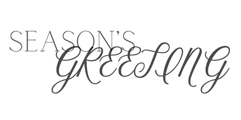 Seasonal holiday greeting card with elegant typography on white background for festive christmas and new year celebrations with christmas card and season s greetings