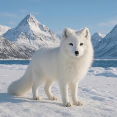 arctic fox in snow