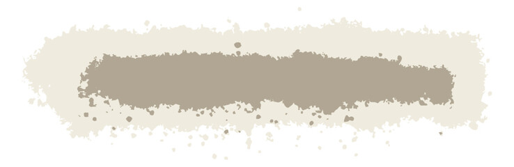 Beige Grunge Brush Stroke on Transparent Background