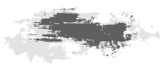 Fototapeta premium Gray Grunge Brush Stroke Texture on White Background