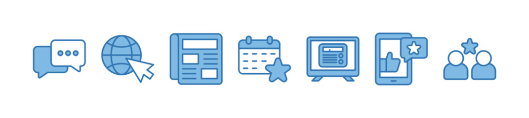 Banner pr - chart with keywords and icons
