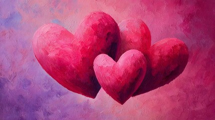 Obraz premium Valentines love concept oil painting background