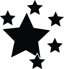 Obraz premium star cluster silhouette vector illustration on transparent background