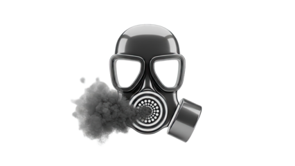Gas Mask with Smoke