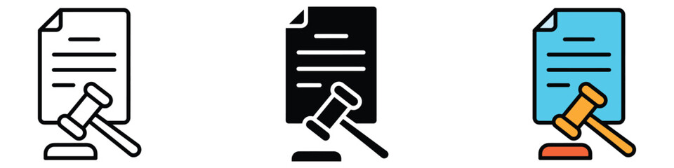 Court decision icon vector. justice, law, and official ruling symbol. vector illustration.