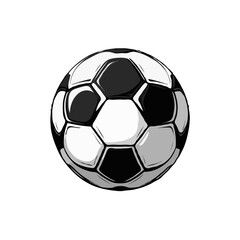 Naklejka premium Soccer ball illustration with black and white patterns 