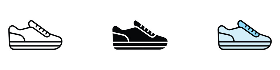 Sneaker shoe icon vector. footwear, fashion, sport symbol. vector illustration.