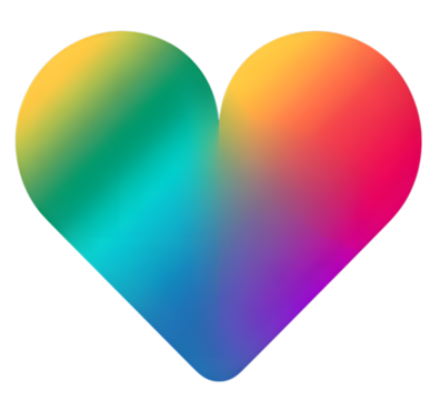 Colorful heart shape with balloons and romantic symbols - Powered by Adobe