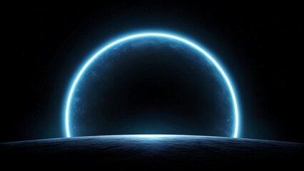 Lunar eclipse illuminating the night sky