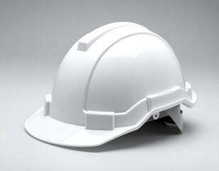 Fototapeta premium White Hard Hat - Safety and Protection in Construction.
