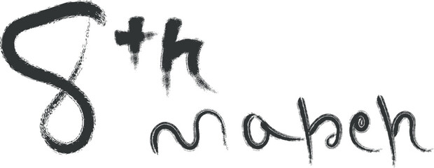 Fototapeta premium Eighth neph handwritten logo or signature
