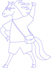 Walking Horse  Outline