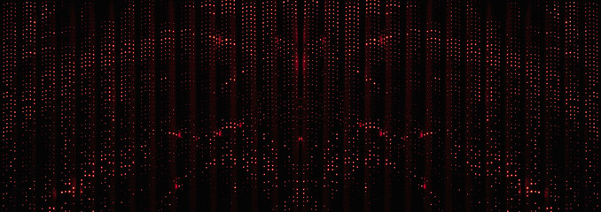 a representation of data like binary code or a particle wave pattern