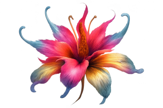 Radiant Colorful Flower with a transparent background illustration - Powered by Adobe