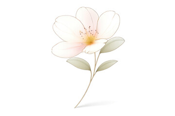 Obraz premium Delicate Flower Illustration with a Transparent Background Image Design