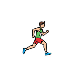 Obraz premium Runner in a race wearing athletic clothing and a bib number.