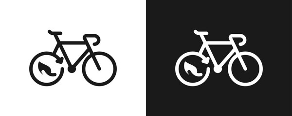 Fototapeta premium Green Transportation Icon Set Glyph In White And Black Background