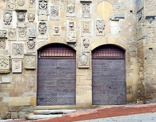 Medieval gate in the medieval city of Salamanca, Spain.