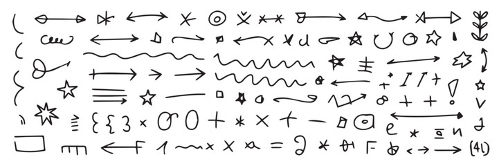 arrow sketch vector icons and hand drawn arrows for design use