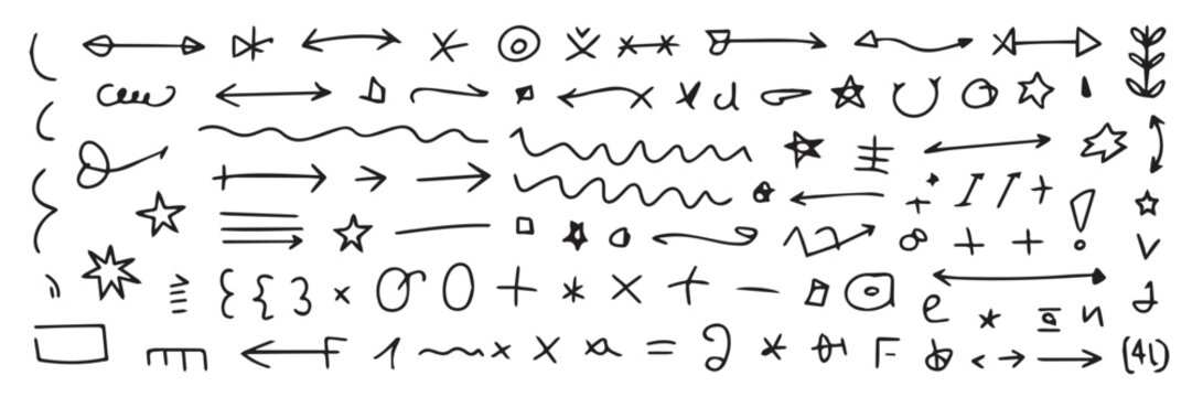 arrow sketch vector icons and hand drawn arrows for design use