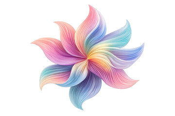 Obraz premium Colorful floral swirl illustration on transparent background image.