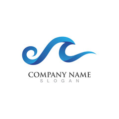 Fototapeta premium Water wave icon vector