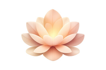 Elegant Lotus Flower Design with transparent background Illustration