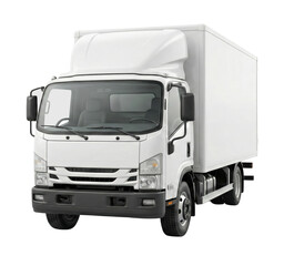White commercial delivery box truck logistics vehicle