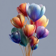 Colorful abstract flower bouquet background