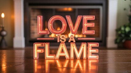 Love is a Flame Neon Sign