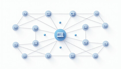 Network Topology Diagram Vector Illustration