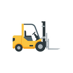 Yellow Forklift Truck, Industrial Vehicle, Material Handling Equipment, Logistics Icon