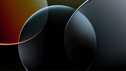 Wallpaper with modern circles effect. Abstract colorful bubbles background. Generative ai