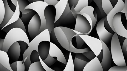 Abstract graphic design with curved shapes