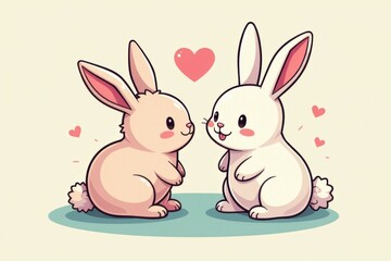 Fototapeta premium Little Bunny Big Joy - Funny Lettering for Easter with watercolor background