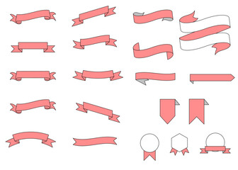 シンプルリボン　コレクション　red