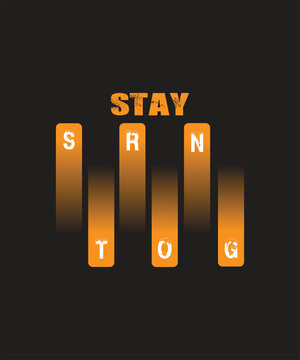 PrintStay strong motivational t-shirt design with unique vertical text layout