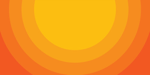 Bright vector background with concentric circles in yellow to orange gradient, radiating from the center like a sunburst for a warm, energetic, and eye-catching effect.