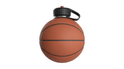 Basketball-shaped water bottle