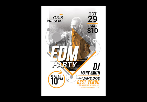 EDM Party Flyer Template
