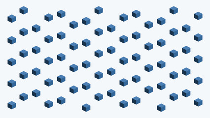 Modern Isometric Geometric Cube Pattern Vector Background