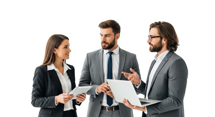 Business Team Collaboration with Digital Devices