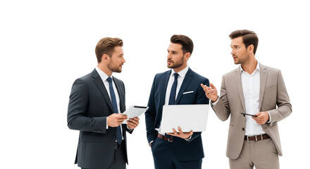 Modern Business Team Using Digital Devices