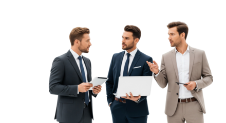 Modern Business Team Using Digital Devices