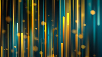 Vertical Lines of Yellow and Teal Light with Bokeh Effect abstract Photo background