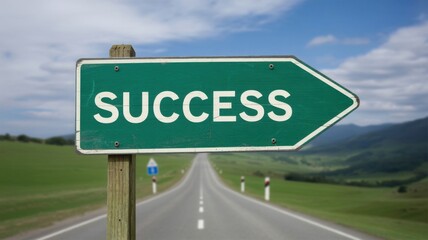 Success Road Sign
