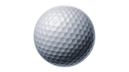 White golf ball with dimples