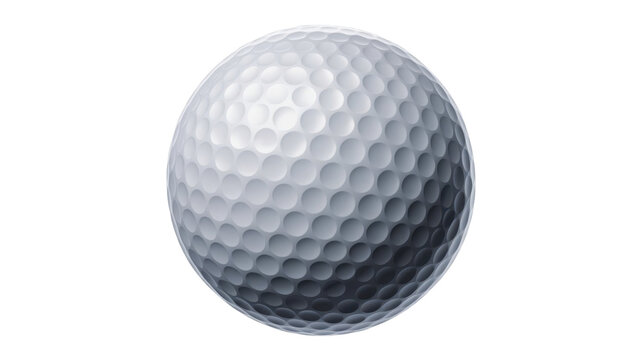 White golf ball with dimples