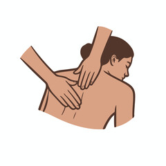 body massage vector illustration